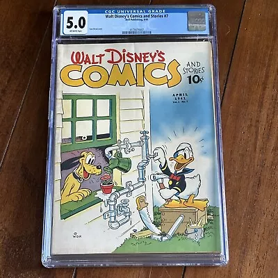 Buy Walt Disney's Comics And Stories #7 (1941) - Donald Duck And Pluto! - CGC 5.0 • 933.60£