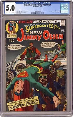 Buy Superman's Pal Jimmy Olsen #134 CGC 5.0 1970 4126079006 1st Darkseid (cameo) • 198.04£