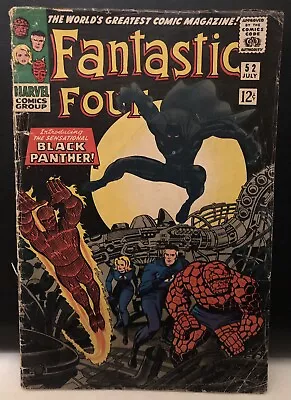 Buy Fantastic Four #52 Comic Marvel Comics 1st App Black Panther Silver Age 1966 2.0 • 225£