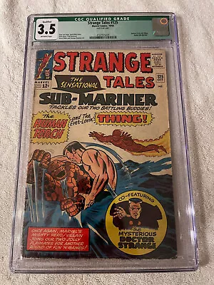 Buy Strange Tales #125- CGC 3.5 QUALIFIED - GREEN Label - Missing Page - Marvel 1964 • 31.12£