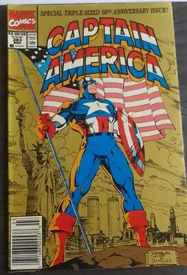 Buy CAPTAIN AMERICA #383 (Marvel 1991) JIM LEE COVER NEWSSTAND NM/VF • 9.99£