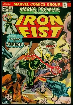 Buy Marvel Comics MARVEL PREMIERE #17 IRON FIST FN+ 6.5 • 11.61£