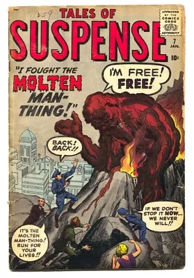 Buy Tales Of Suspense #7 1960-Lava Man Protoytpe- Kirby- Ditko G/VG • 174.74£