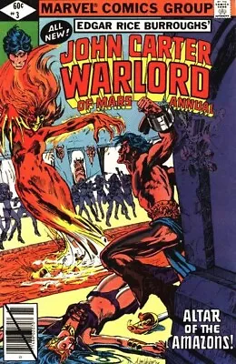 Buy JOHN CARTER WARLORD OF MARS ANNUAL #3 F/VF Direct Marvel Comics 1979 Stock Image • 3.11£