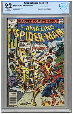 Buy Amazing Spider-Man  # 183   CBCS  9.2   NM-   White Pgs   8/78  Newsstand Editio • 77.66£