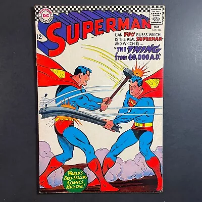 Buy Superman 196 Silver Age DC 1967 Curt Swan Cover The Thing Binder Boring Plastino • 15.49£