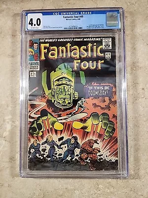 Buy Fantastic Four 49 CGC 4.0 Very Good 1st Full Galactus & Cover, 2nd Silver Surfer • 441.89£