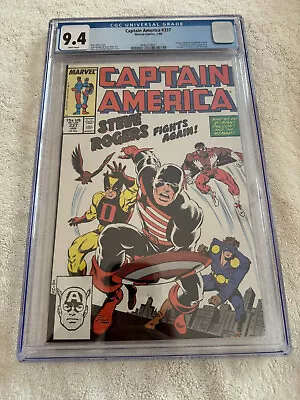 Buy CAPTAIN AMERICA #337 - CGC 9.4 - White Pages - Marvel Comics 1988 • 46.56£