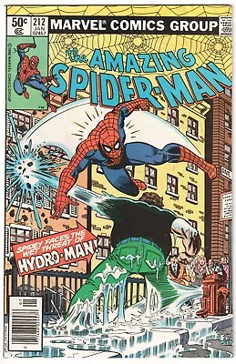 Buy AMAZING SPIDER-MAN # 212 ~ HYDRO-MAN 1st APPEARANCE ~ MARVEL January 1981 • 19.42£