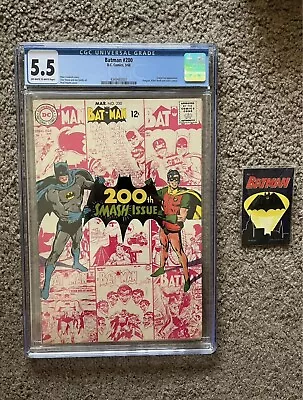 Buy Batman #200 1968 CGC 5.5  Neal Adams Scarecrow AND BATMAN PIN!! • 69.89£