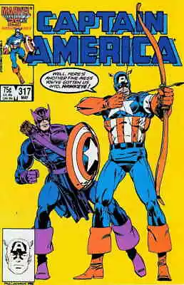 Buy Captain America (1st Series) #317 VF; Marvel | Mark Gruenwald Hawkeye - We Combi • 4.64£