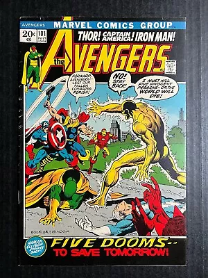 Buy AVENGERS #101 July 1972 Marvel Vintage Sentinels  Captain America Thor • 27.18£