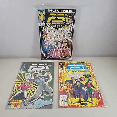 Buy PSI Force Comic Book Lot Marvel New Universe Vol 1 #16 1988 #4 And #18 • 10.07£