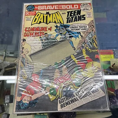 Buy THE BRAVE AND THE BOLD / BATMAN AND TEEN TITAN, DC Comic Book #102 1972 • 8.15£