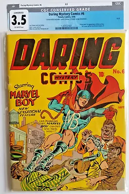 Buy Daring Mystery Comics #6 Cgc Vg- 3.5 Timely '40 Origin 1st Appearance Marvel Boy • 1,674.37£