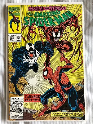 Buy Amazing Spider-Man 362 (1992) 2nd App Carnage. 1st Print. Venom, Human Torch App • 16.99£