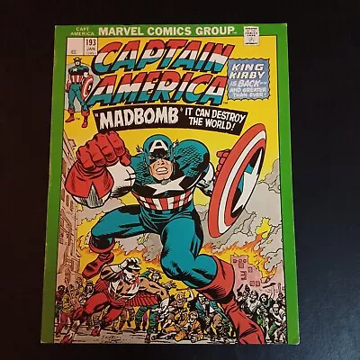 Buy Vintage 1975 Marvel Mead Folder Captain America 193 (Madbomb!) • 23.30£