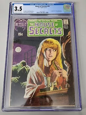 Buy DC Comics House Of Secrets #92 CGC 3.5 OWTW Pages 1st App. Swamp Thing 1971 • 621.28£