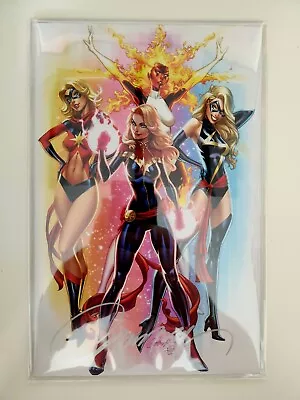 Buy Captain Marvel #1 (2019) - Grade Nm - J Scott Campbell Signed W/ Coa Variant! • 45£