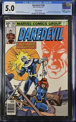 Buy Daredevil #160 CGC 5.0 1979 Newsstand Marvel Frank Miller Bullseye & Black Widow • 19.03£