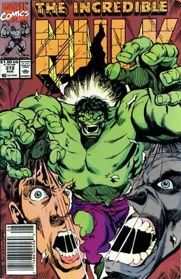 Buy INCREDIBLE HULK #372 G, Green Hulk, Newsstand Marvel Comics 1990 Stock Image • 2.33£