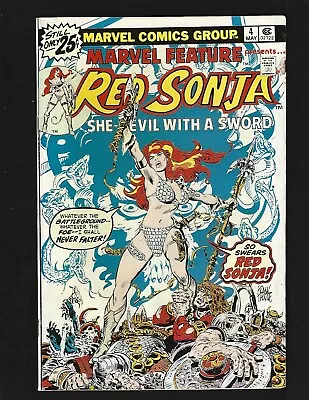 Buy Marvel Feature #4 (1975 Ser.) VGF Classic Frank Thorne Red Sonja Cover 1st Valek • 7.77£