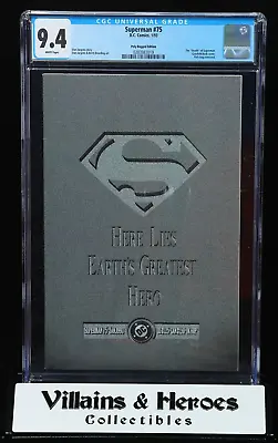 Buy Superman #75 ~ CGC 9.4 ~ Death Of Superman ~ Poly-Bagged Ed ~ D.C. Comics (1993) • 46.67£