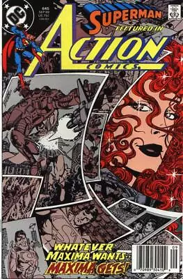 Buy ACTION COMICS #645 F/VF, 1st Maxima, Newsstand, DC Comics 1989 Stock Image • 7.77£