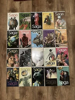 Buy SAGA #1-54 First Prints (Near Complete Set) 54 ISSUES TOTAL!! IMAGE COMICS • 155£