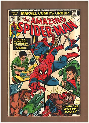 Buy Amazing Spider-man #140 Marvel Comics 1975 MVS Intact JACKAL & GRIZZLY VG- 3.5 • 14.53£