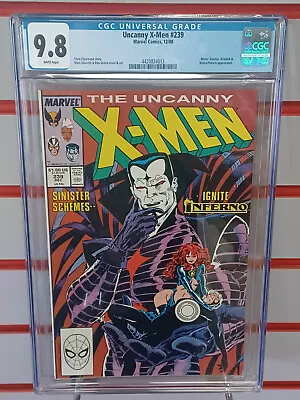 Buy UNCANNY X-MEN #239 (Marvel Comics, 1988) CGC Graded 9.8  ~SINISTER ~WHITE Pages • 139.79£