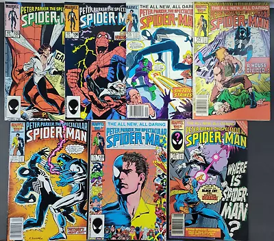 Buy (7) Spectacular Spider-Man #105 106 108 113 117 120 122 Lot Marvel 1985 • 16.04£