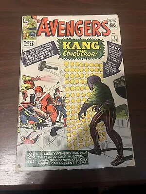 Buy Avengers #8, 1st Appearance Of Kang The Conqueror, 1964, MCU • 174.74£