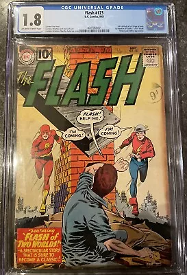 Buy FLASH 123 - CGC 1.8 - 1ST SILVER AGE APPEARANCE OF GOLDEN AGE FLASH Key Issue • 400£