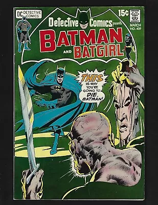 Buy Detective Comics #409 VF- Neal Adams Cover Heck Giordano Batman Batgirl • 19.03£