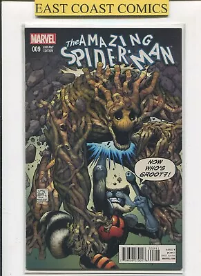 Buy Amazing Spider-man #9 Rocket And Groot Variant - Marvel • 0.99£