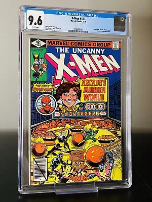 Buy Uncanny X-Men #123 CGC 9.6 (Marvel, 1979) White Pages, Arcade Pinball Sign Art • 97.07£