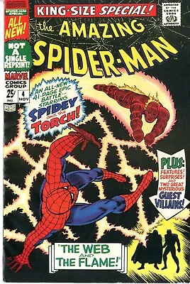 Buy Amazing Spider-Man Annual   # 4   VERY FINE-   Nov. 1967   Human Torch, Mysterio • 81.54£