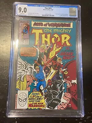 Buy Thor #412 CGC 9.4 1st Full New Warriors (1989) • 24.85£