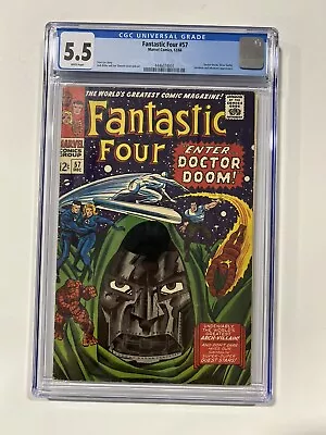 Buy Fantastic Four 57 1966 Cgc 5.5 White Pages Marvel Comics • 132.02£