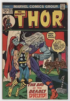 Buy Mighty Thor 209 Marvel 1973 VG FN Demon Druid Gil Kane Gerry Conway • 5.13£