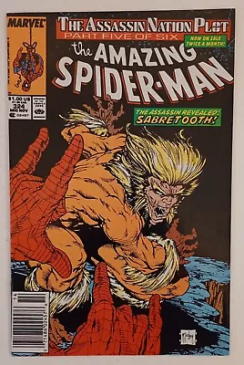 Buy Amazing Spider-Man#324 (Assassin Revealed Sabertooth!!!!)Todd McFarlane 1988 • 7.77£