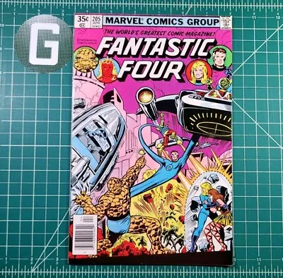 Buy Fantastic Four #205 (1979) Newsstand Marvel Comic Keith Pollard Marv Wolfman VF+ • 23.29£