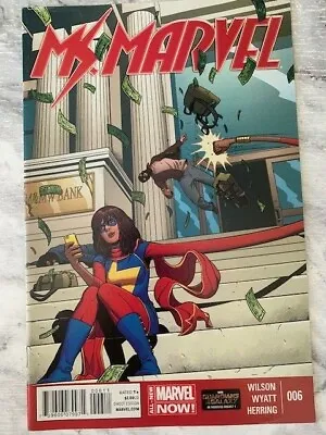 Buy Ms Marvel 6 1st App The Inventor Bionic Alligators NM 1st Print Kamala Khan 2014 • 64.99£