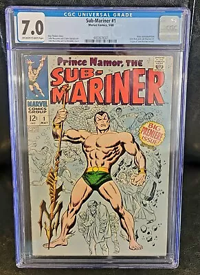 Buy Sub-Mariner #1 CGC 7.0 First Issue Silver Age Marvel Comic 1968  • 264.05£