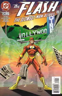 Buy Flash (2nd Series) #124 VF; DC | Hollywood Sign Cover Wieringo - We Combine Ship • 2.91£