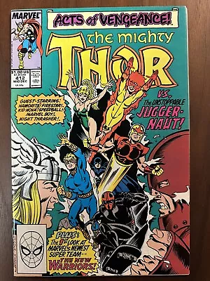 Buy Thor# 412 VF- 1st App Full New Warriors (Marvel 1989) • 10.87£