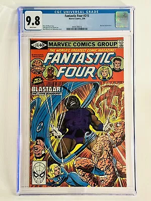 Buy Fantastic Four 215 Marvel 1980- Rubenstein Cover BLASTAAR CGC 9.8 • 97.07£