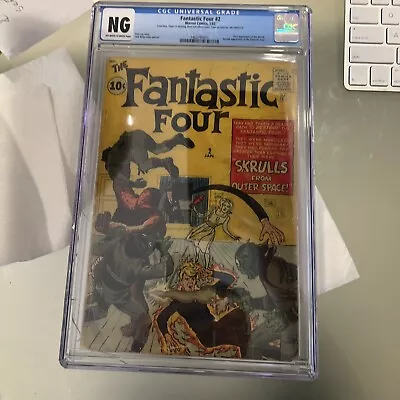 Buy Fantastic Four #2 CGC NG(1962) 2nd Appearance Of Fantastic Four First Skrulls • 1,126.08£