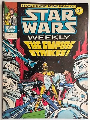 Buy Star Wars Weekly, Vintage UK Marvel Comic  No.36 • 2.45£